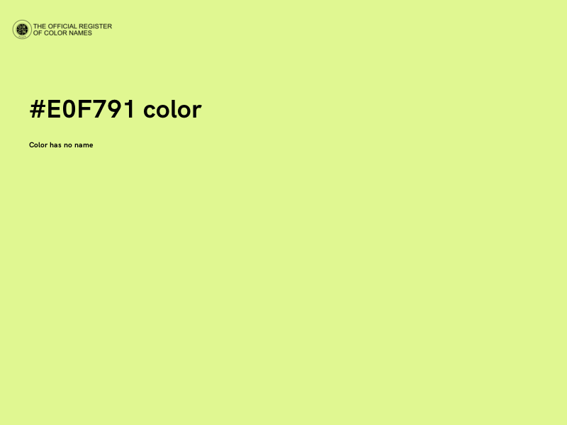 #E0F791 color image