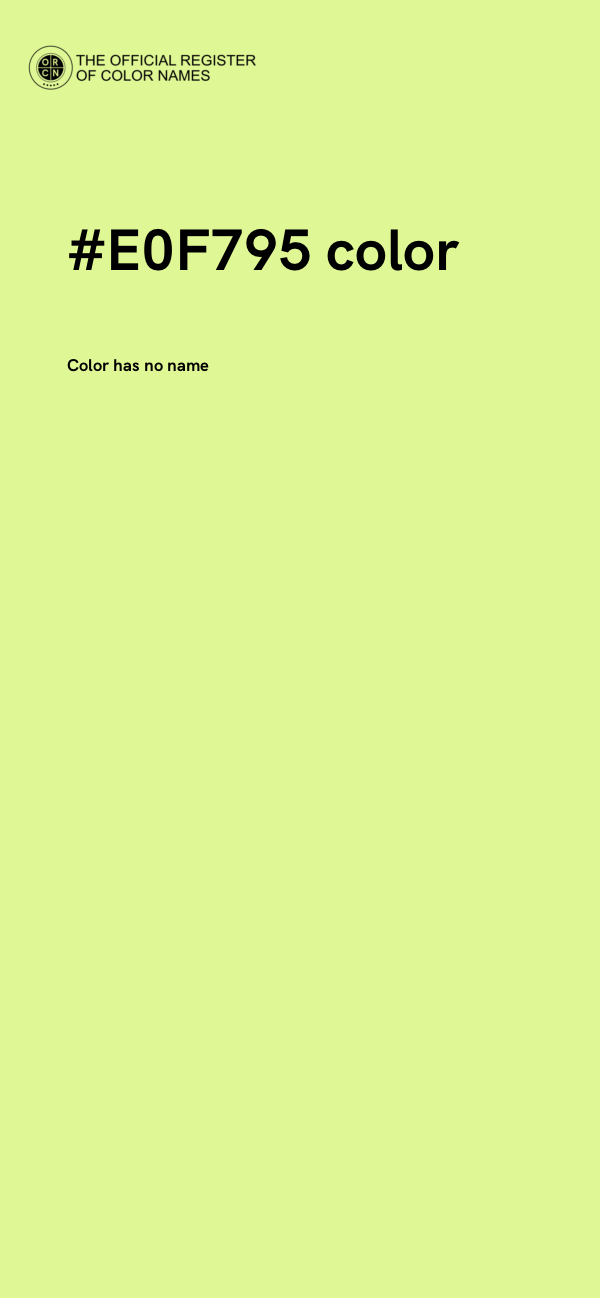 #E0F795 color image