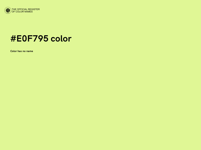 #E0F795 color image