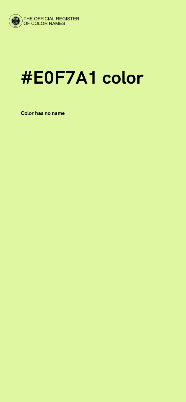 #E0F7A1 color image