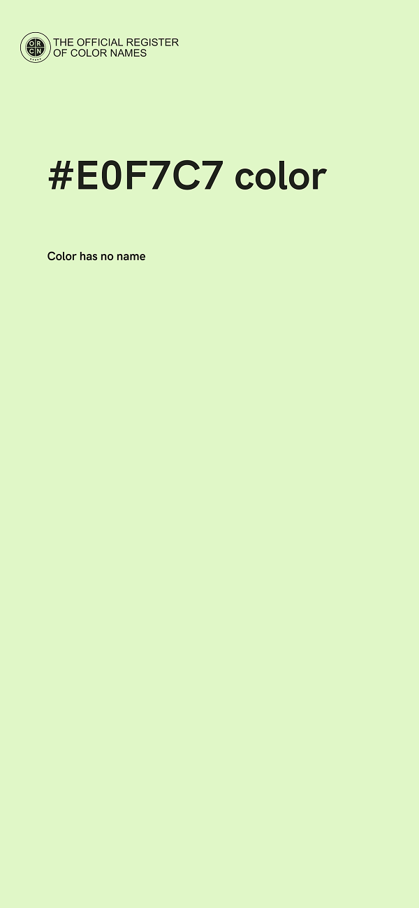#E0F7C7 color image