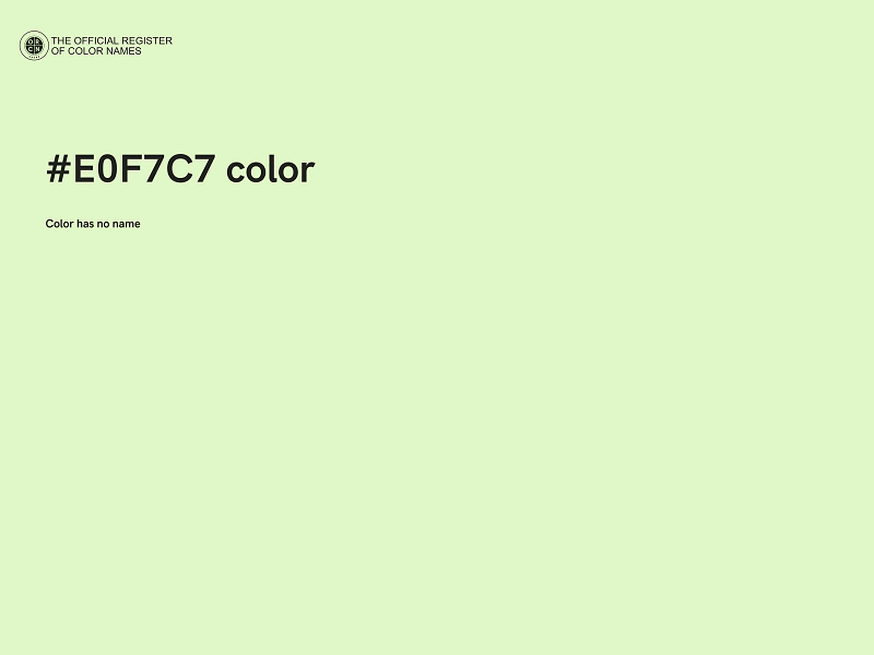#E0F7C7 color image