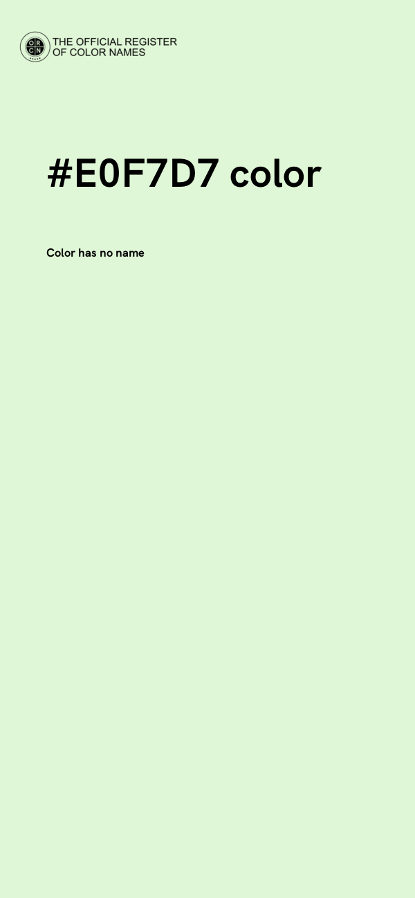 #E0F7D7 color image