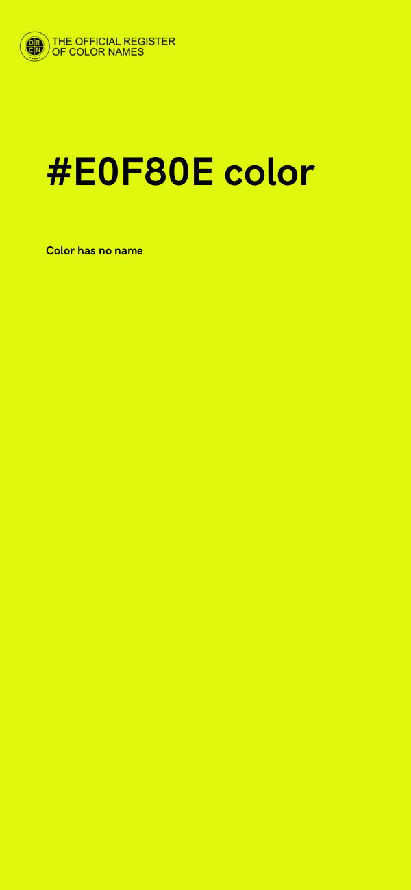 #E0F80E color image