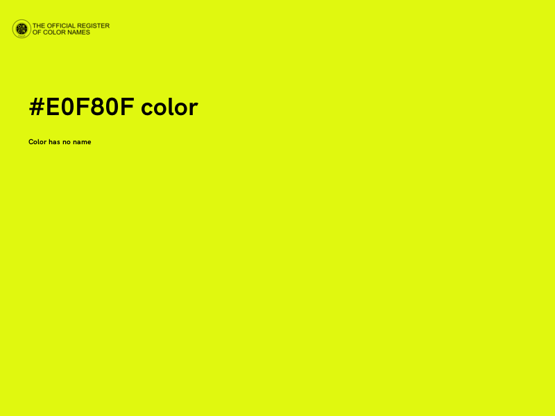 #E0F80F color image