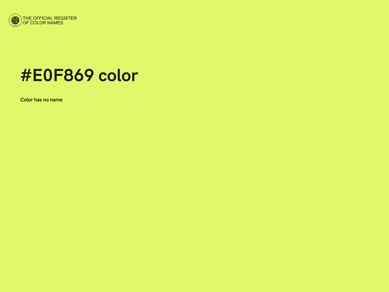 #E0F869 color image
