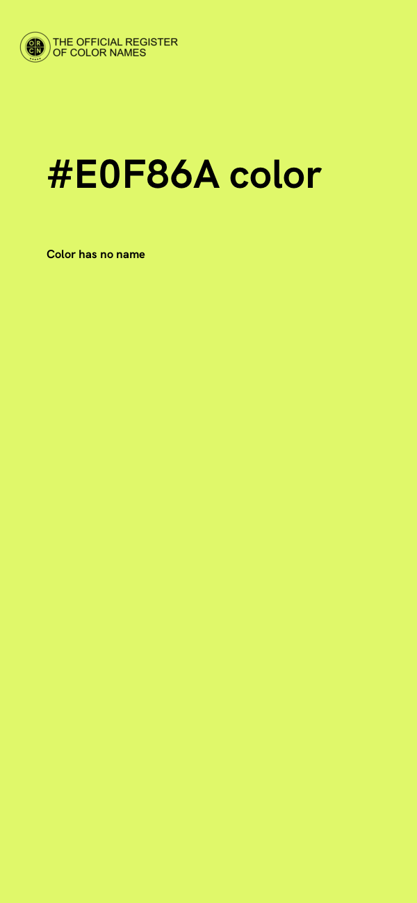 #E0F86A color image