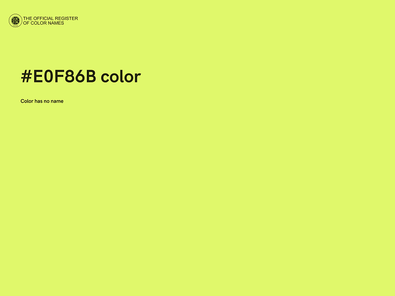 #E0F86B color image