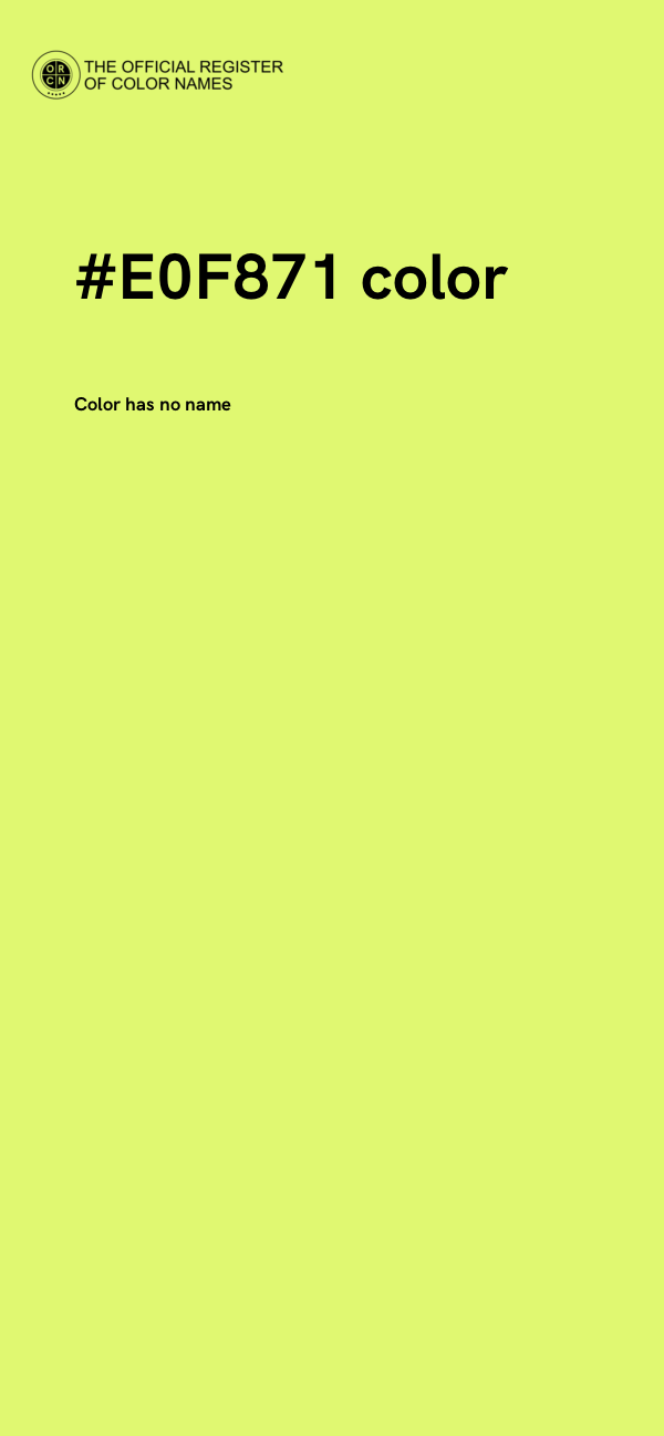 #E0F871 color image