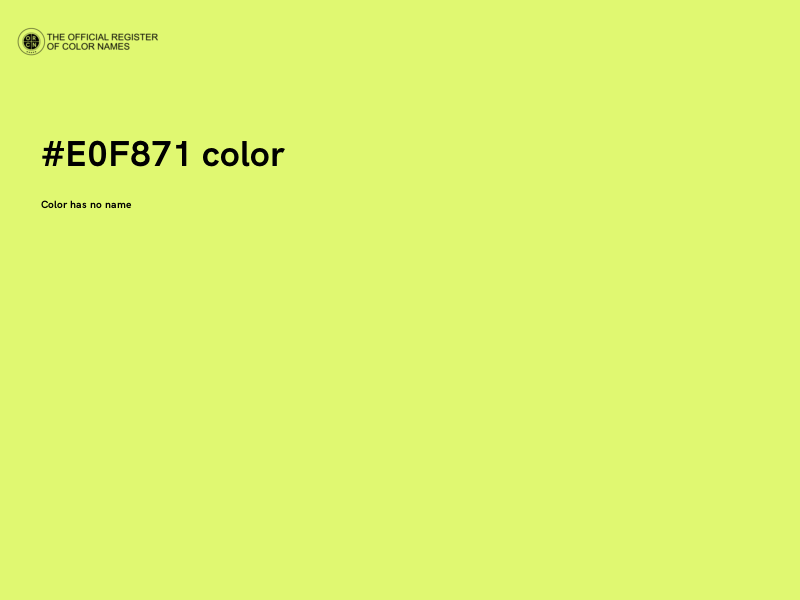 #E0F871 color image