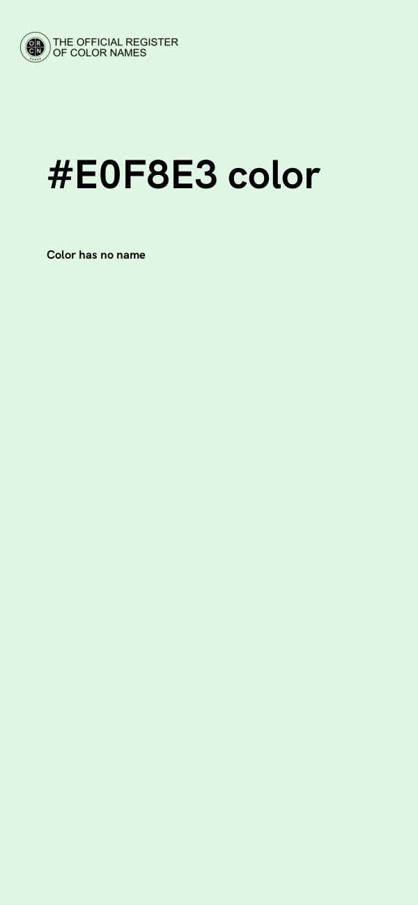 #E0F8E3 color image