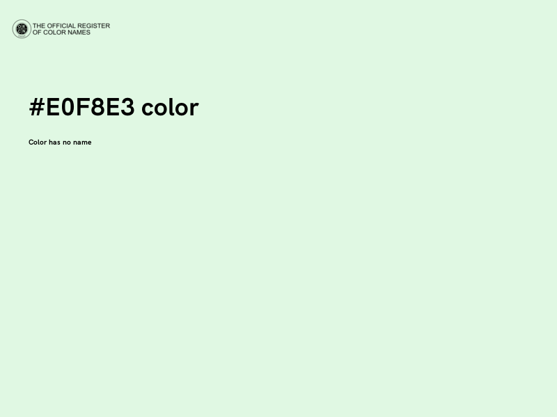#E0F8E3 color image