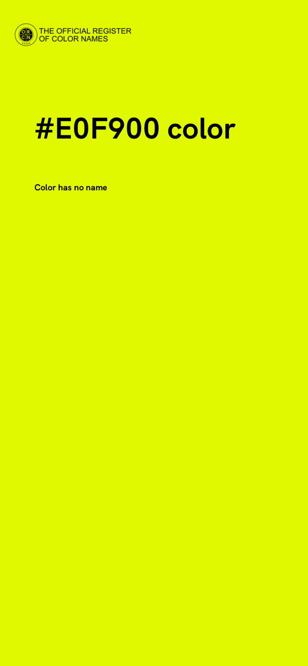 #E0F900 color image