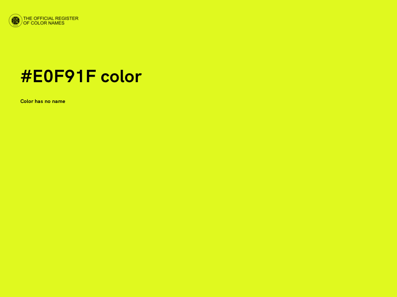 #E0F91F color image