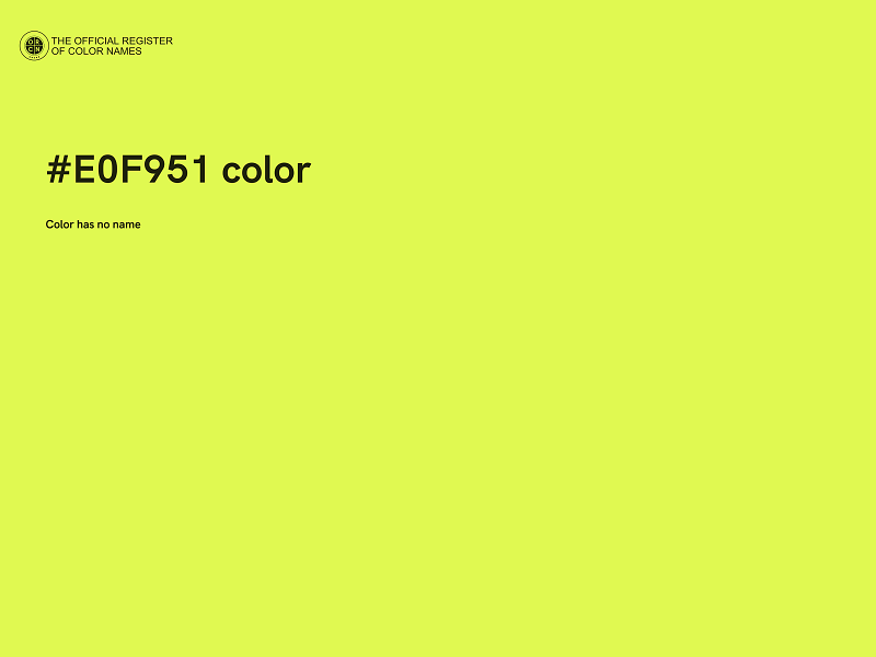 #E0F951 color image