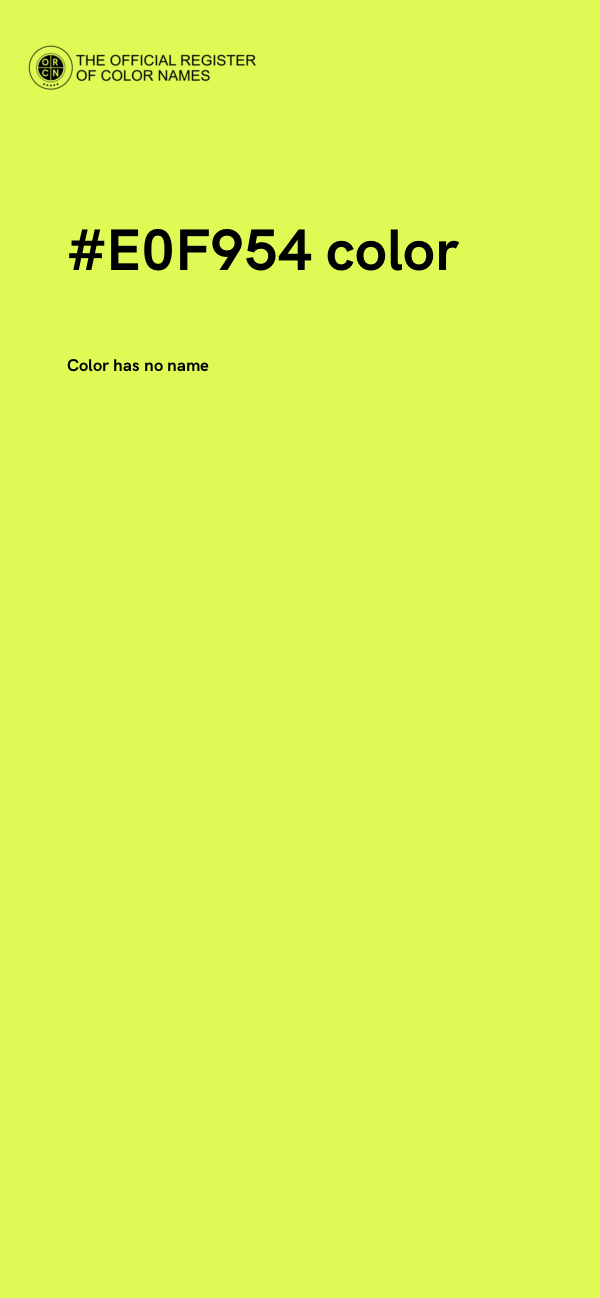 #E0F954 color image