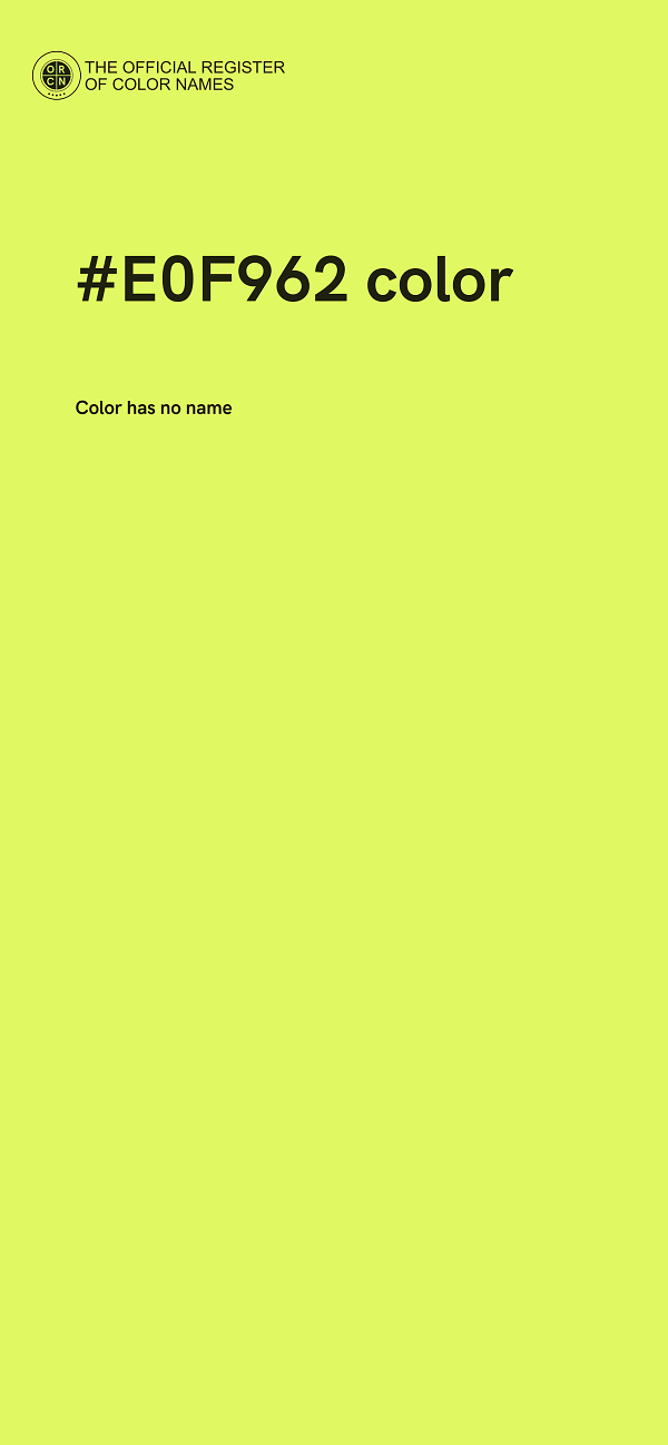 #E0F962 color image