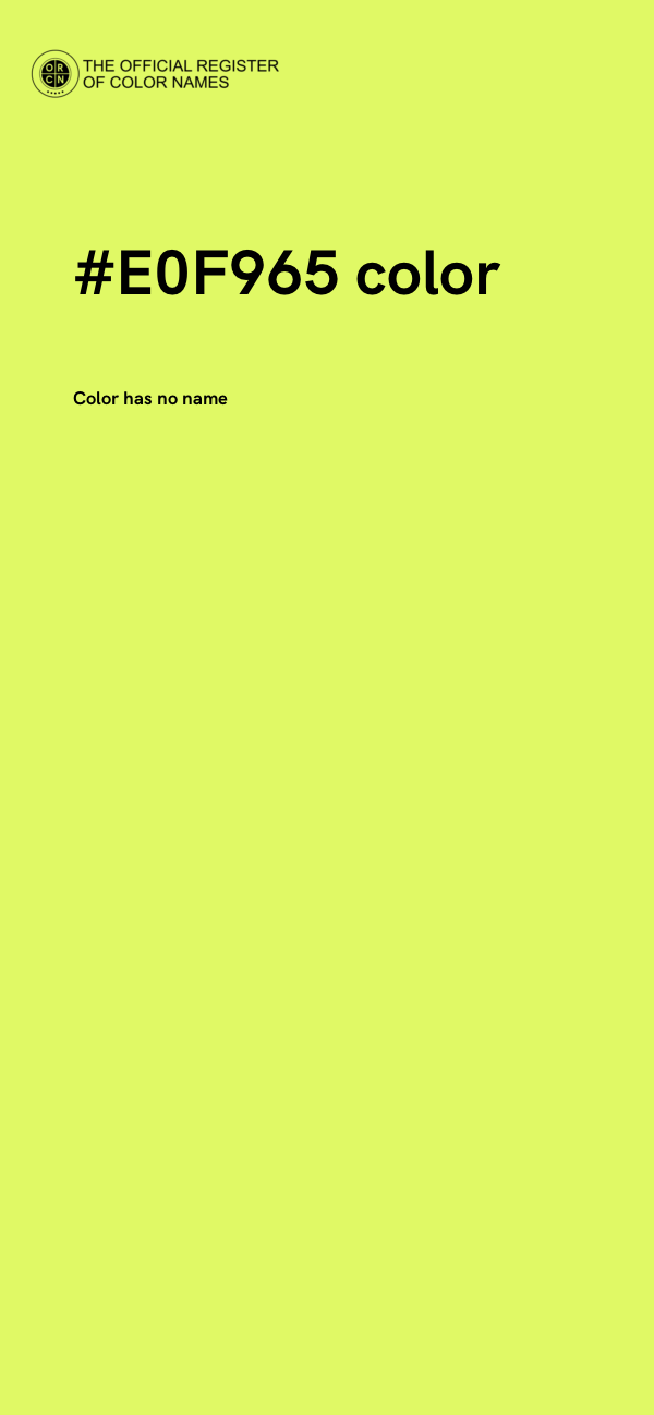 #E0F965 color image