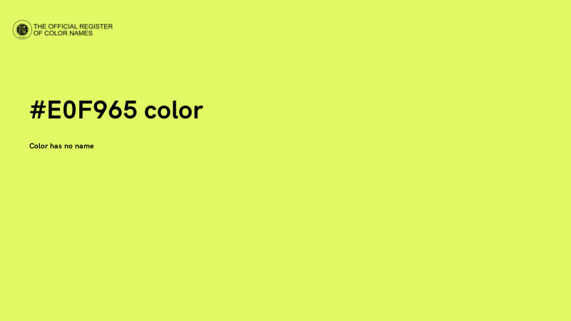 #E0F965 color image