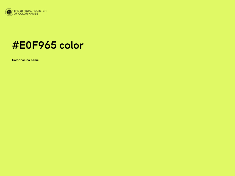 #E0F965 color image