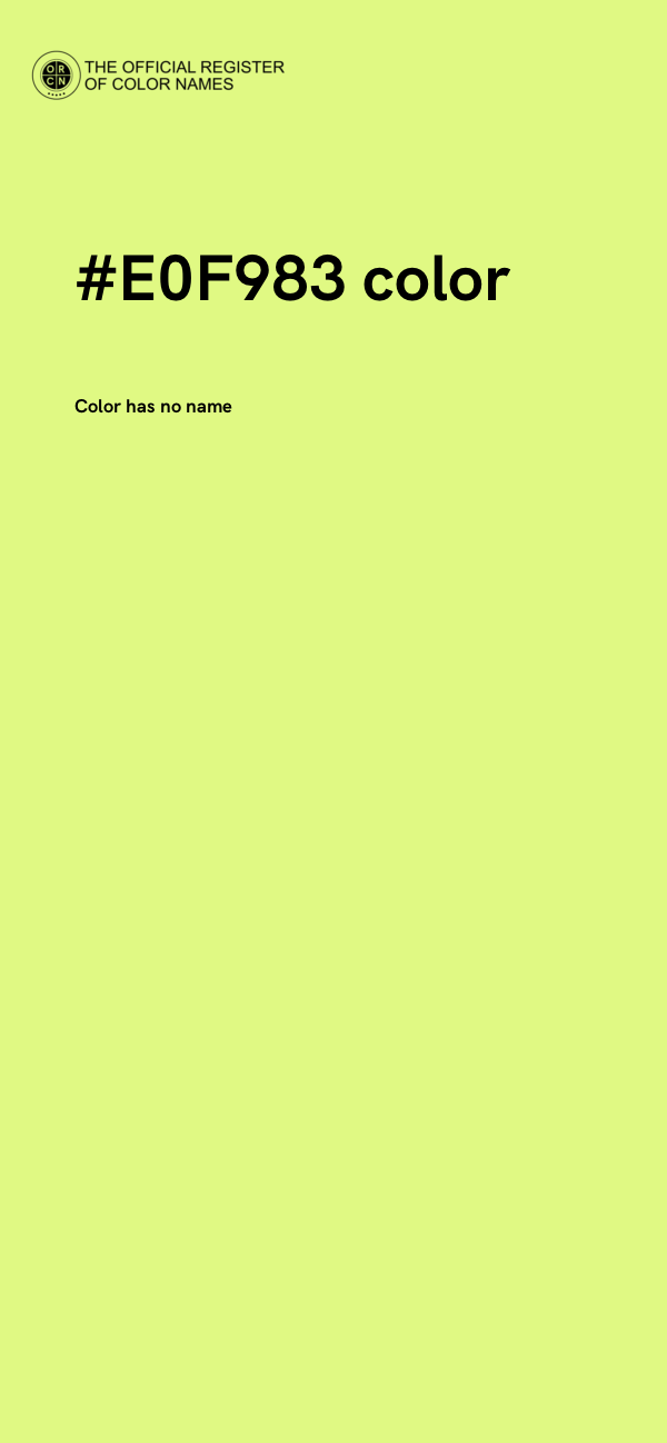 #E0F983 color image