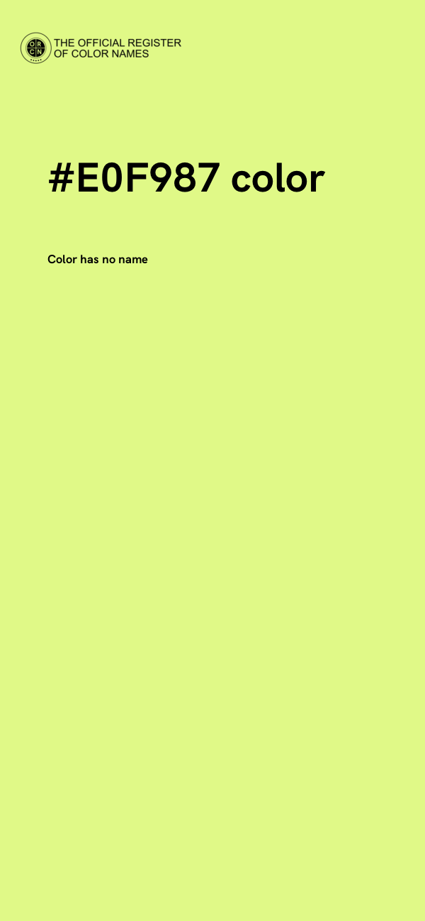 #E0F987 color image