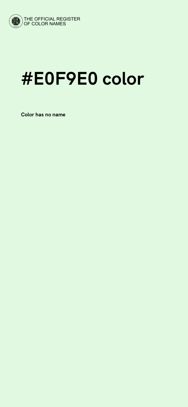 #E0F9E0 color image
