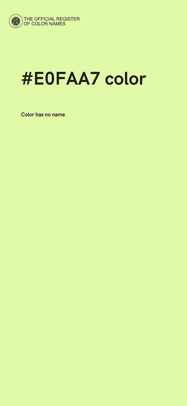 #E0FAA7 color image