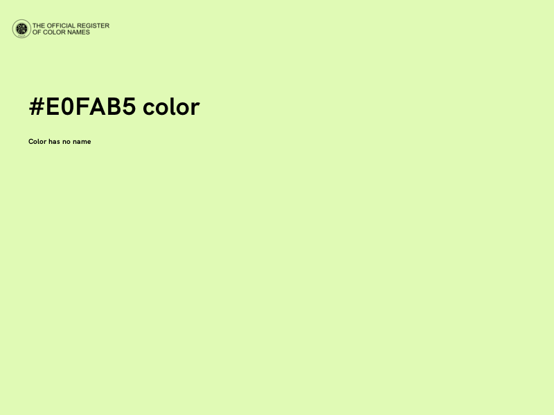 #E0FAB5 color image
