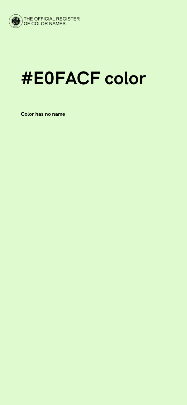 #E0FACF color image