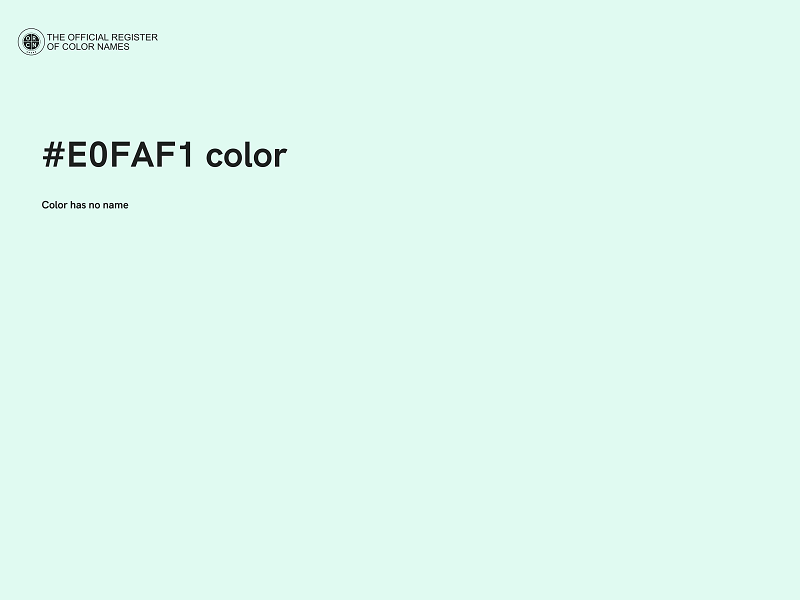 #E0FAF1 color image