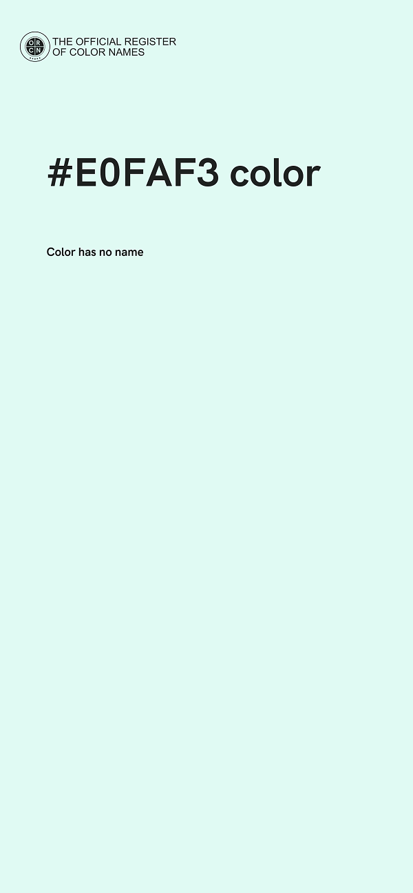 #E0FAF3 color image