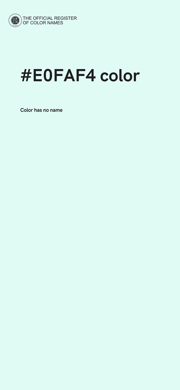 #E0FAF4 color image