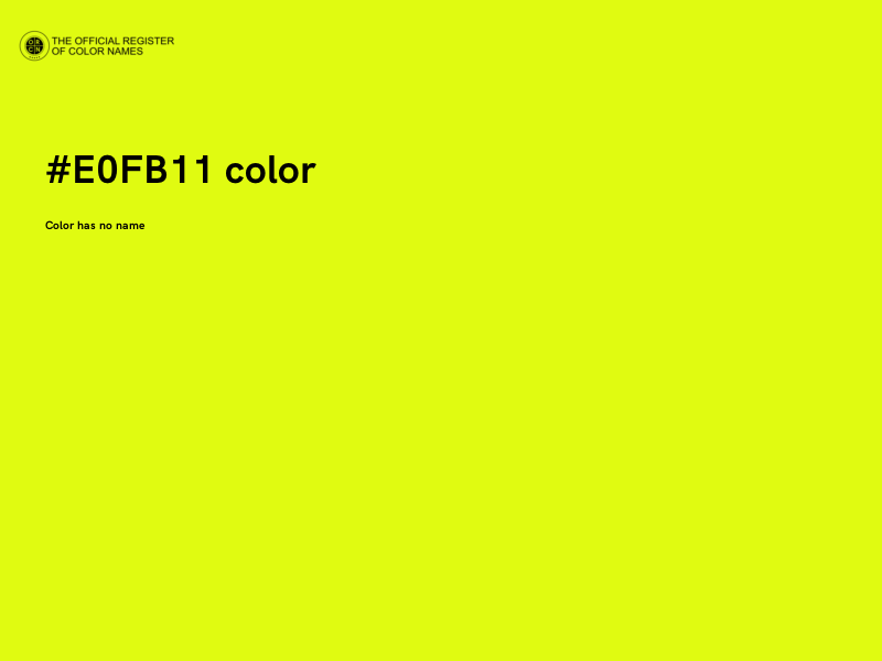 #E0FB11 color image