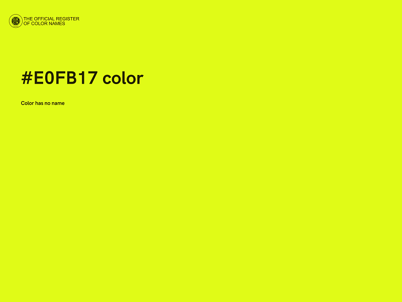 #E0FB17 color image