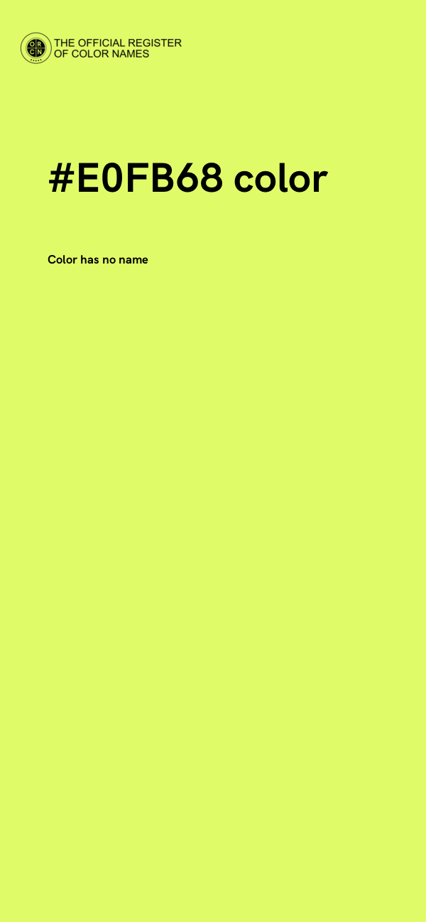 #E0FB68 color image