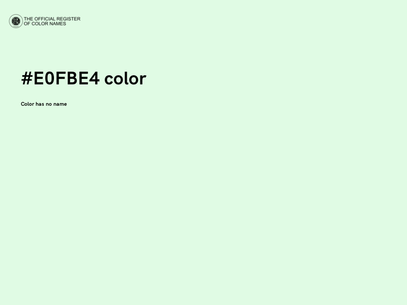 #E0FBE4 color image