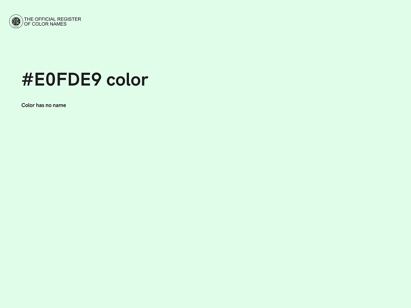 #E0FDE9 color image