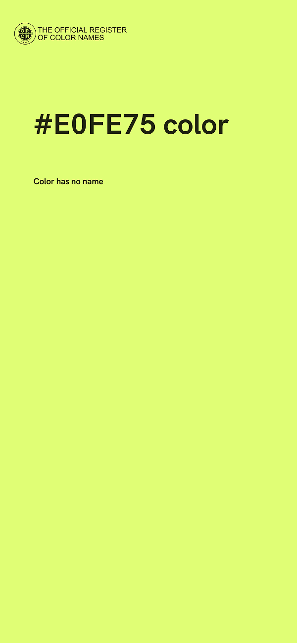 #E0FE75 color image