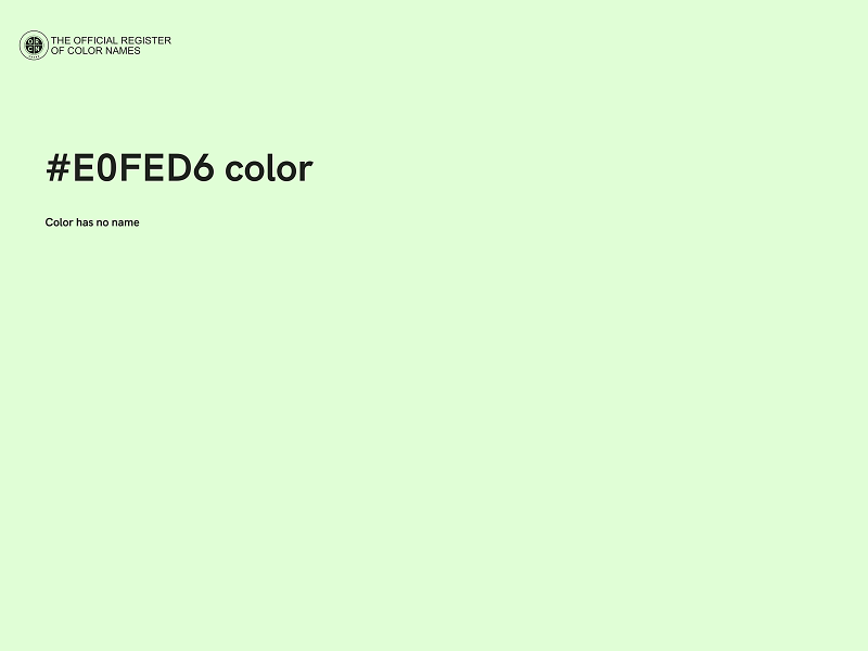 #E0FED6 color image