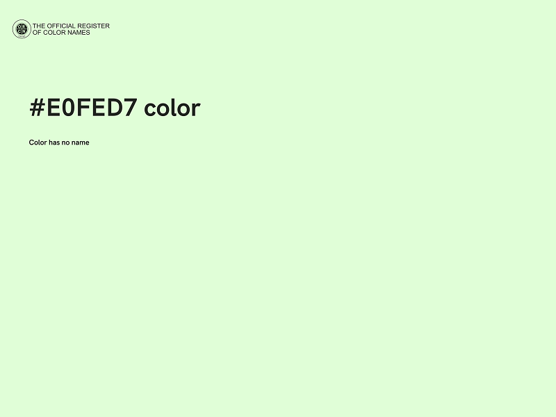 #E0FED7 color image