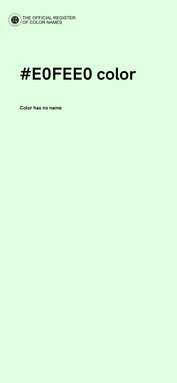 #E0FEE0 color image
