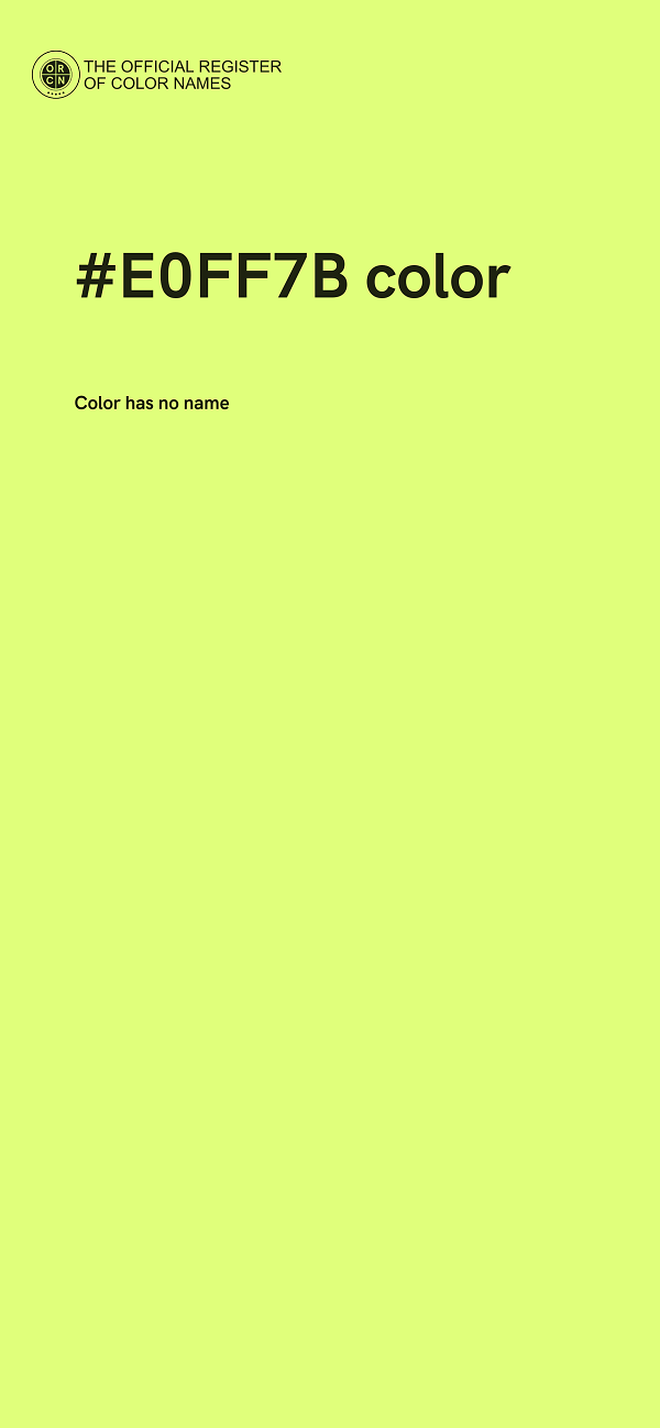 #E0FF7B color image