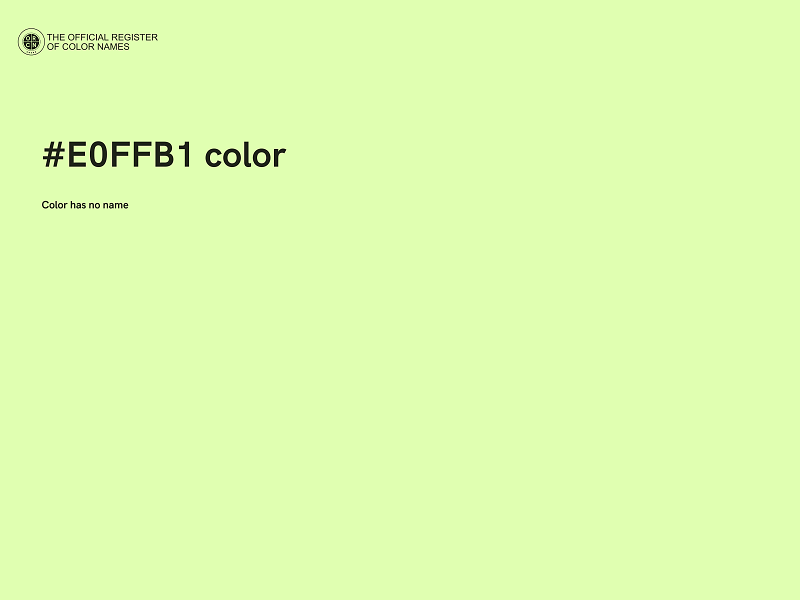 #E0FFB1 color image