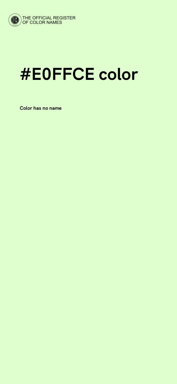 #E0FFCE color image