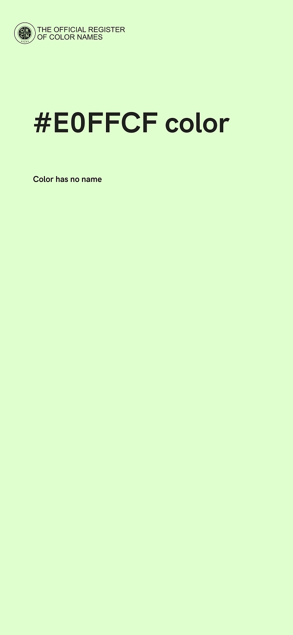 #E0FFCF color image