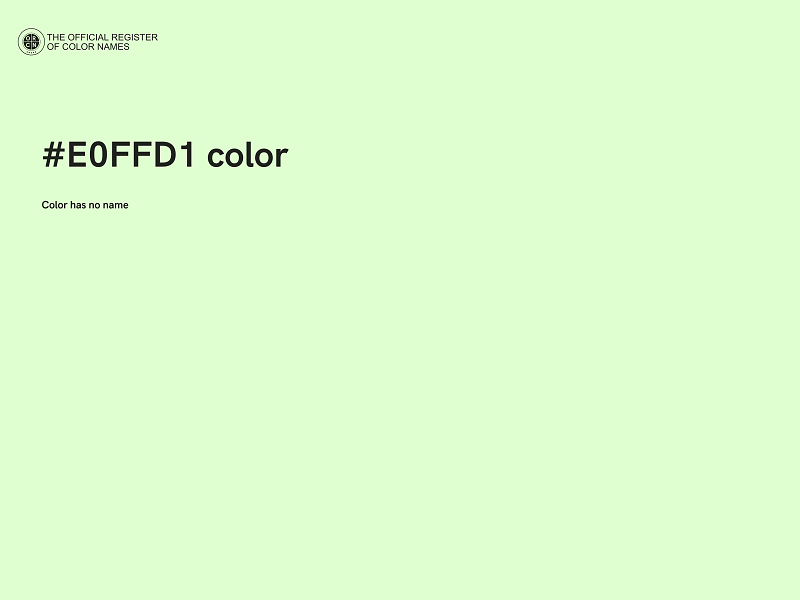 #E0FFD1 color image