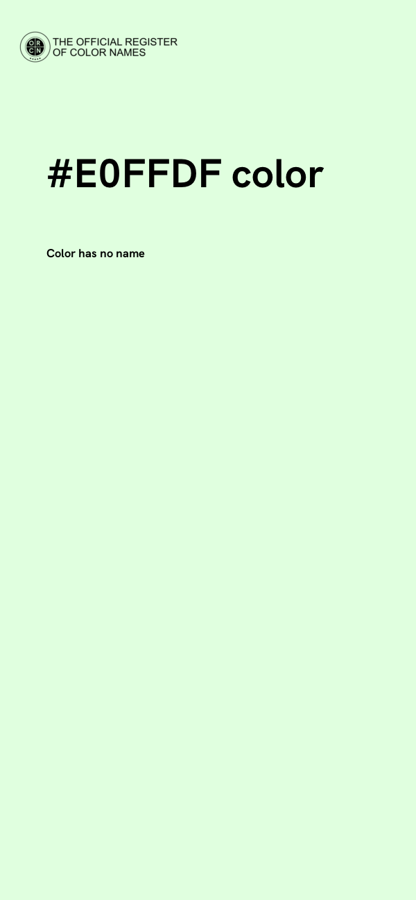 #E0FFDF color image