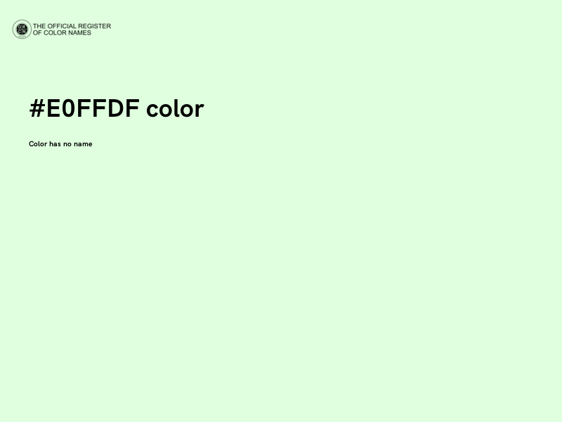 #E0FFDF color image