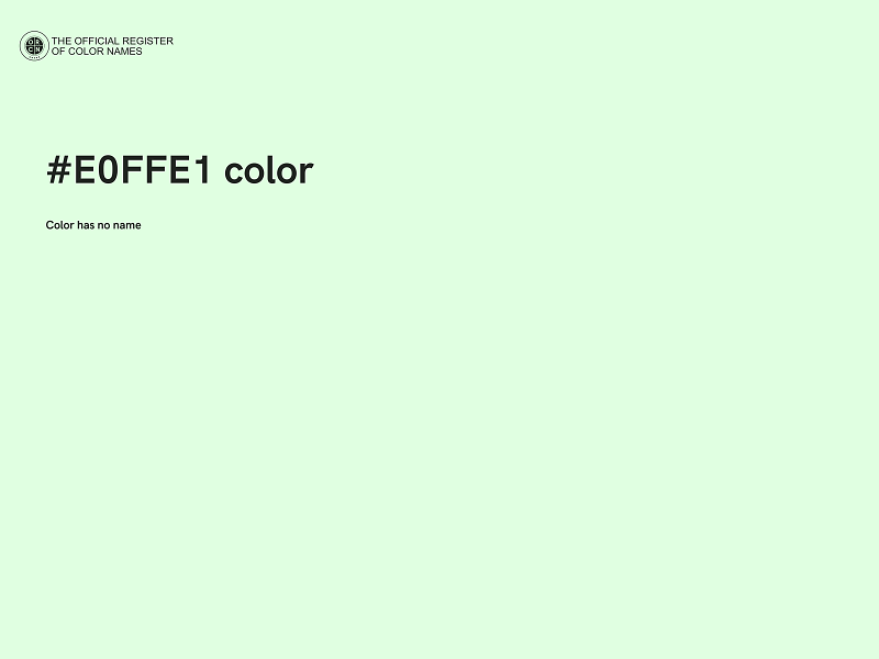 #E0FFE1 color image